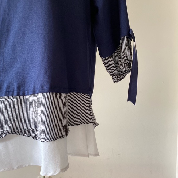 ruffle layered half-sleeved blouse - Picture 3 of 4